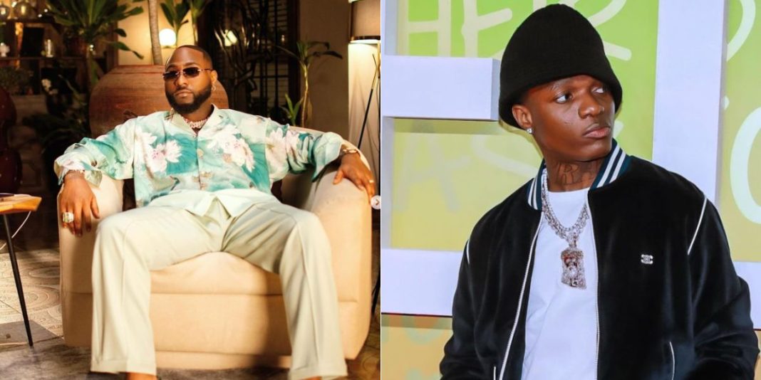 “Funny how the whole industry is scared of a 4ft nigga” – Davido roasts Wizkid in new post, dares him to drop hit song