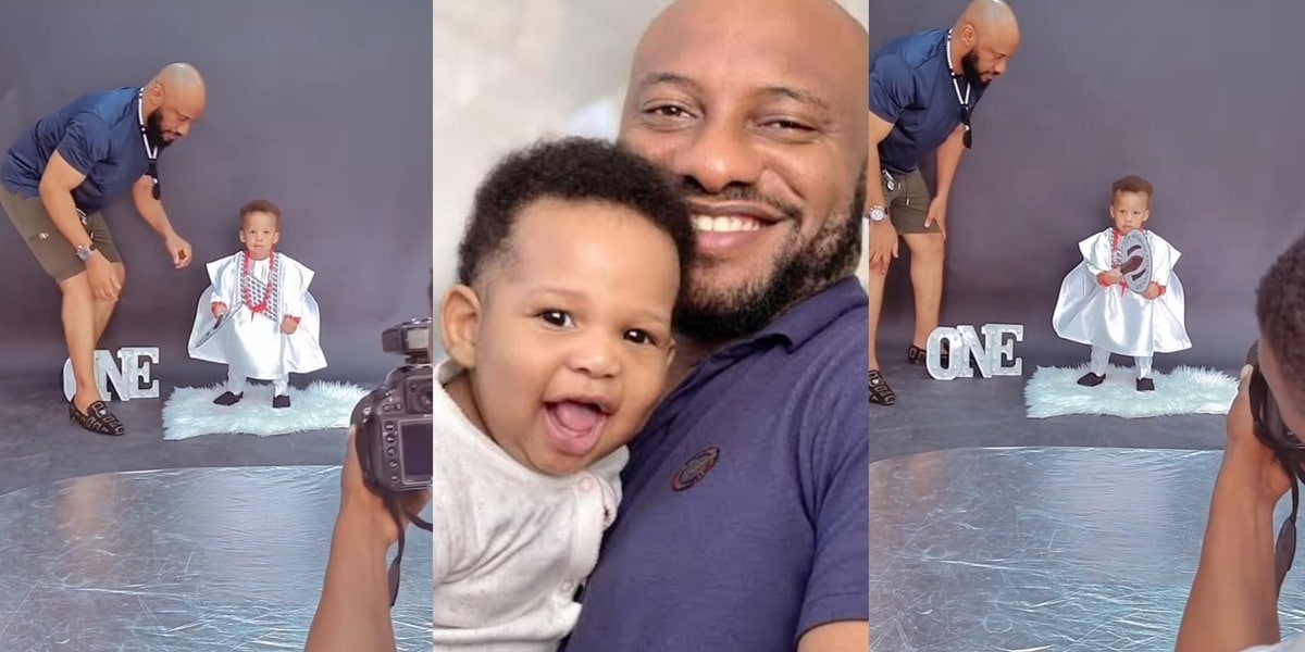 Yul Edochie’s youngest child, Pete Edochie Jr., celebrates first birthday in style
